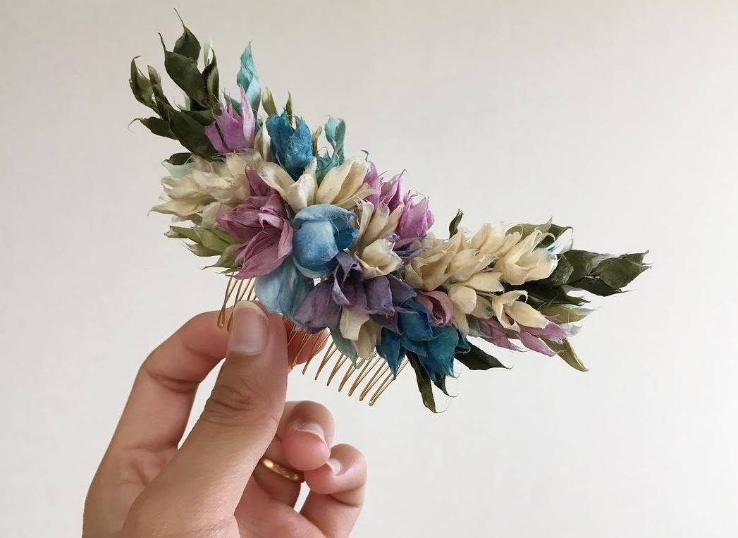 花のヘッドドレス　髪飾り