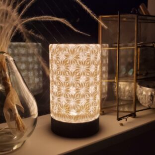 【北欧家具にも似合う照明】コードレスランプ　和紙切子